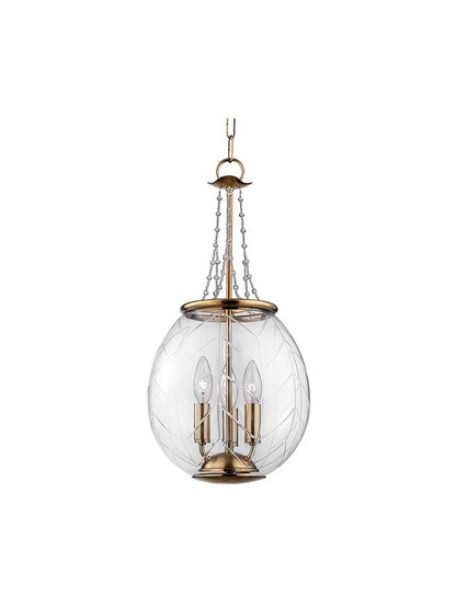 Pierce Small Pendant in Aged Brass.